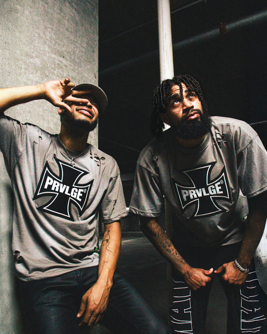 GREY ROCKSTAR TEE*