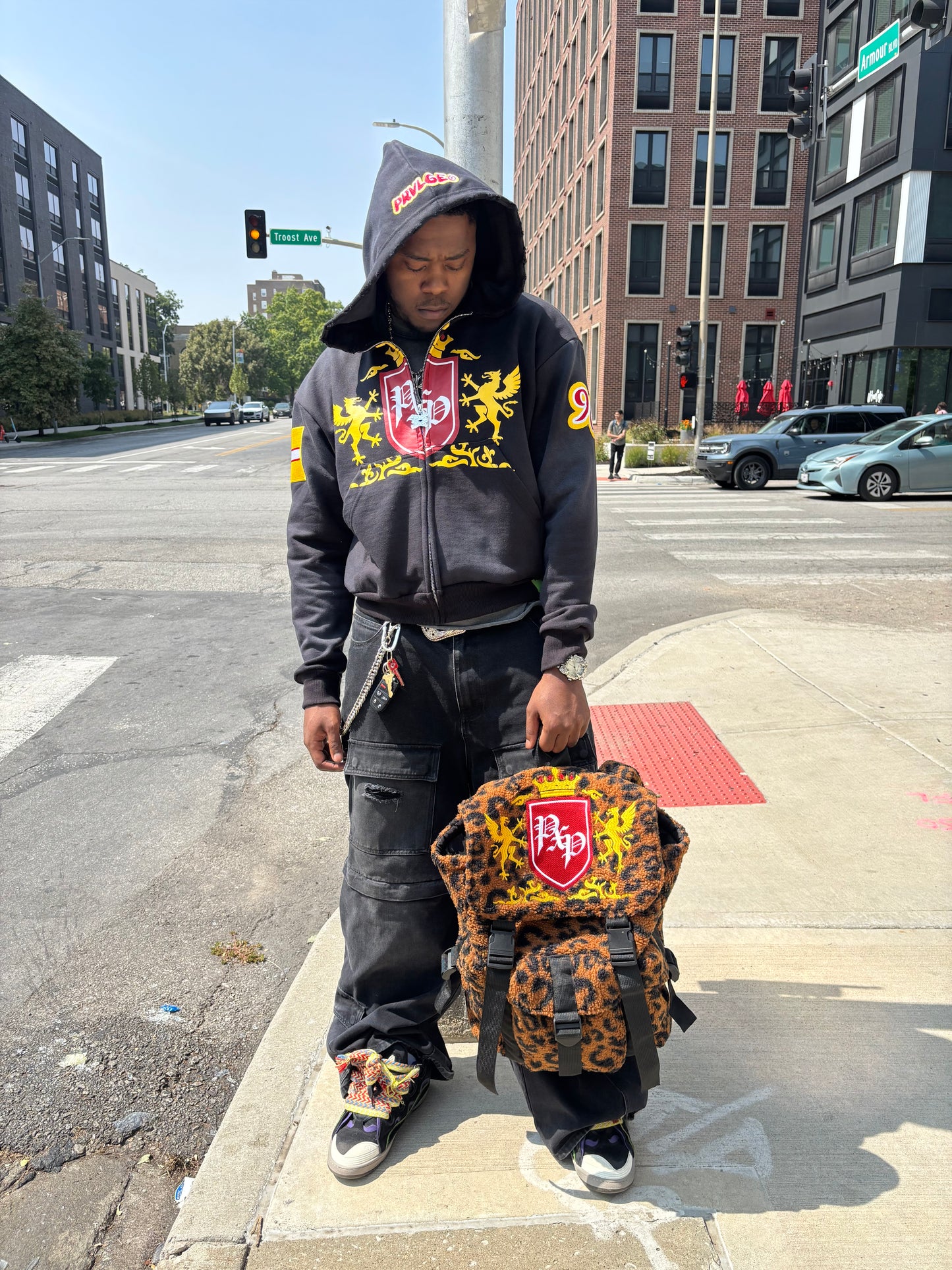 Black Arrowhead Zip-Up
